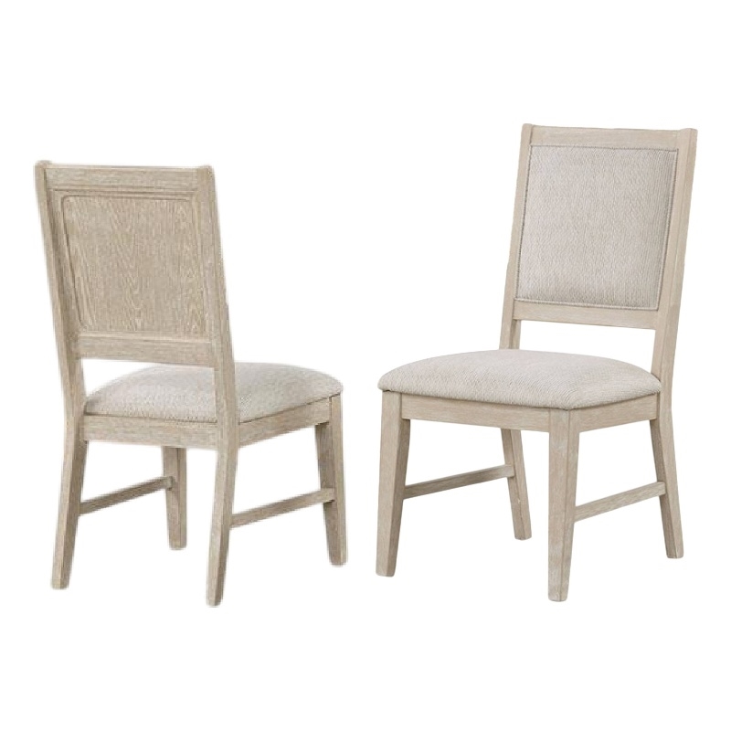 Rozie Dining Side Chair Set of 2-Tapered Legs-Light Oak Poplar Wood
