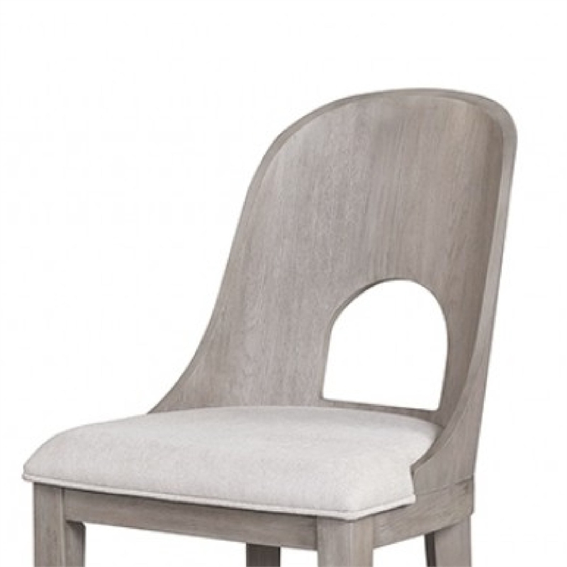 Zoko Counter Height Chair Set of 2-Curved Cut Out Back-White Wash