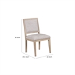 Kizie Dining Side Chair Set of 2-Rustic Panel Design Tawny Brown Wood