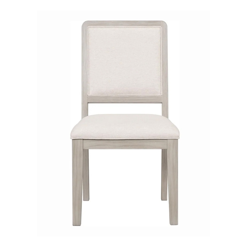 Giva Dining Side Chair Set of 2-Rattan Design-Natural Brown Wood