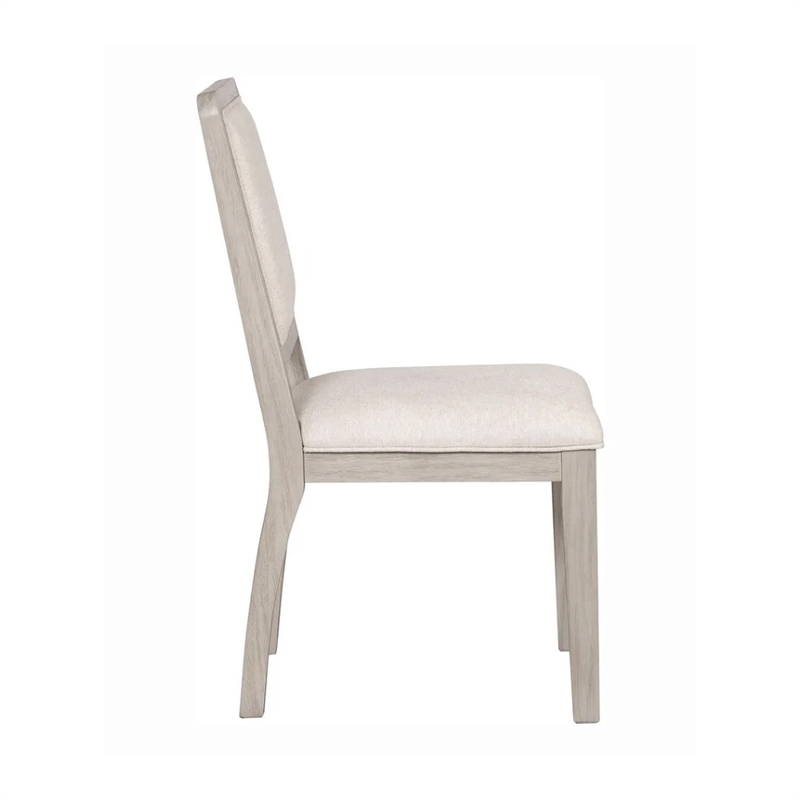Giva Dining Side Chair Set of 2-Rattan Design-Natural Brown Wood