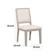 Giva Dining Side Chair Set of 2-Rattan Design-Natural Brown Wood