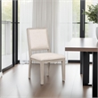 Giva Dining Side Chair Set of 2-Rattan Design-Natural Brown Wood