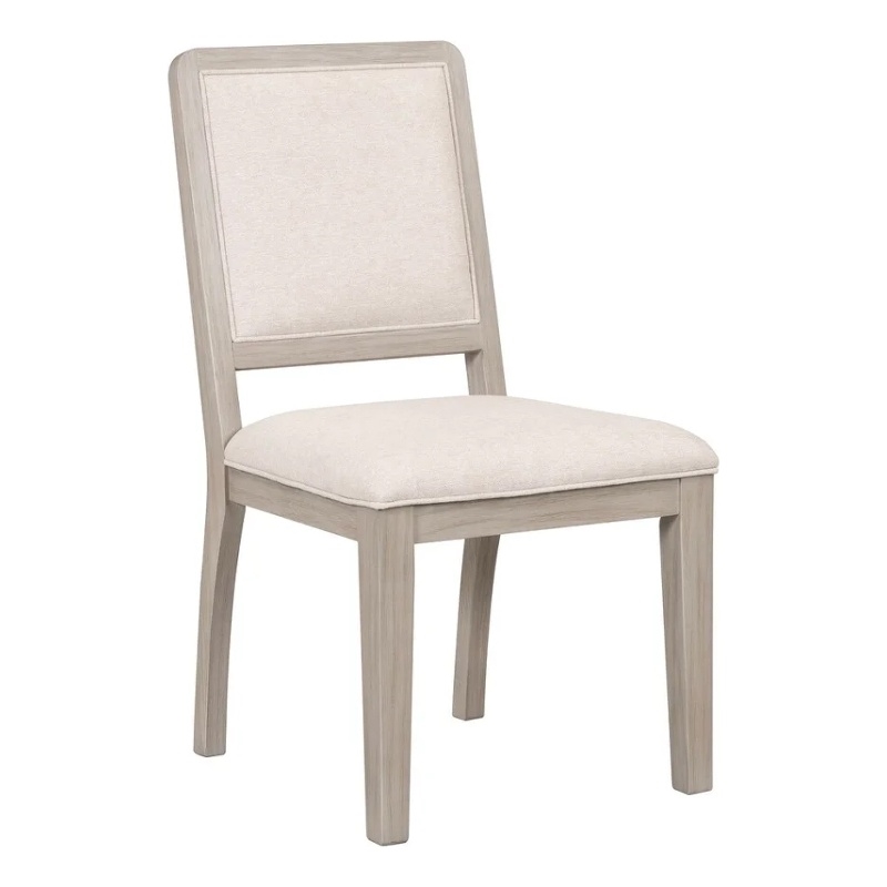 Giva Dining Side Chair Set of 2-Rattan Design-Natural Brown Wood
