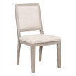 Giva Dining Side Chair Set of 2-Rattan Design-Natural Brown Wood