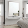 Tory Dresser Mirror-36 Inch Rectangular-Classic White Solid Wood