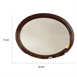 Lego Wall Mounting Mirror-49 Inch Cherry Brown Solid Wood Oval Frame