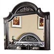 Recus Dresser Mirror-49 Inch Carved Floral Walnut Brown Solid Wood