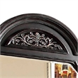 Recus Dresser Mirror-49 Inch Carved Floral Walnut Brown Solid Wood