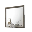 Simo Dresser Vanity Mirror-40 Inch Modern Dark Gray Solid Wood Frame