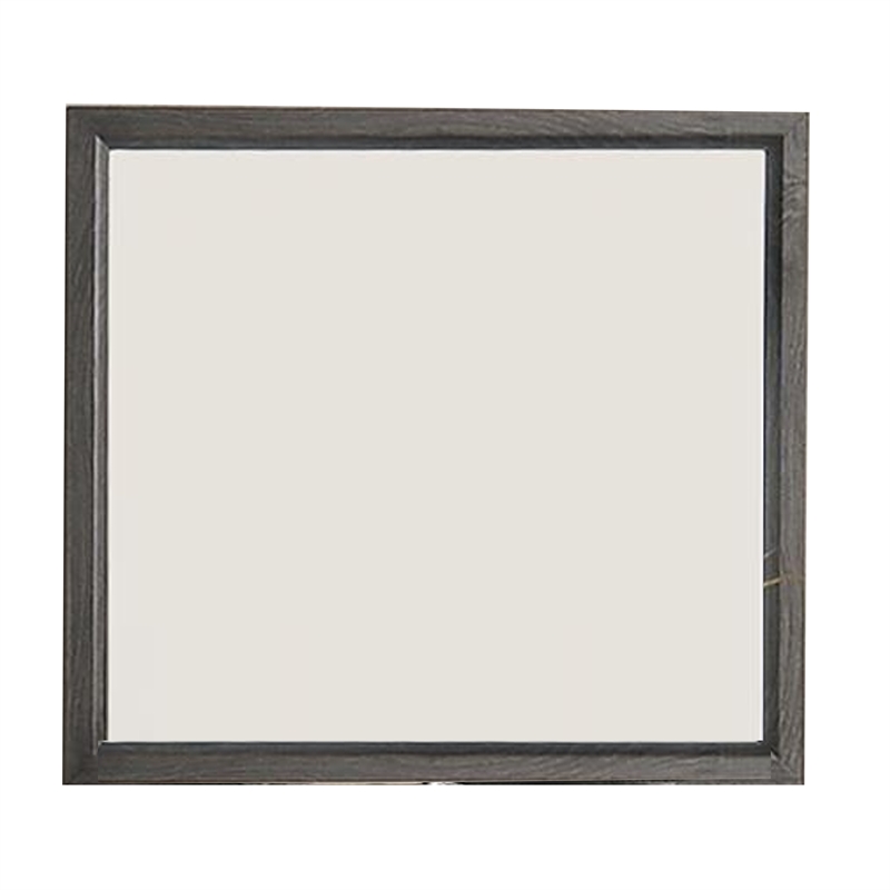Erica Dresser Vanity Mirror-39 Inch Contemporary Gray Wood Frame