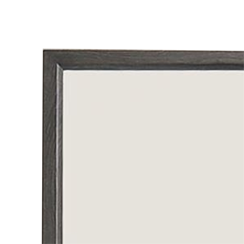Erica Dresser Vanity Mirror-39 Inch Contemporary Gray Wood Frame