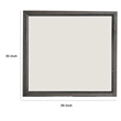 Erica Dresser Vanity Mirror-39 Inch Contemporary Gray Wood Frame