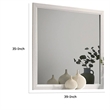 Erica Dresser Vanity Mirror-39 Inch Modern Style White Wood Frame