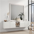 Erica Dresser Vanity Mirror-39 Inch Modern Style White Wood Frame