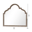 Lyla Dresser Mirror-Beveled Glass-Rustic Oak Brown Solid Wood-41x50