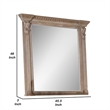 Reven Dresser Mirror-Beveled Glass-Weathered Oak Solid Wood-46 Inch