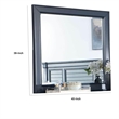 Zeny Dresser Mirror-40 Inch Rectangular-Slate Blue Solid Wood Frame