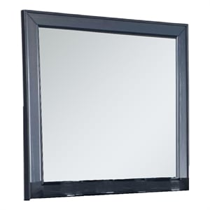 Zeny Dresser Mirror-40 Inch Rectangular-Slate Blue Solid Wood Frame