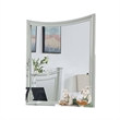 Roly Dresser Mirror-37 Inch Gray Rectangular Solid Wood Molded Frame