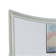 Roly Dresser Mirror-37 Inch Gray Rectangular Solid Wood Molded Frame