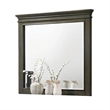 Revy Dresser Mirror-43 Inch Gray Rubberwood Frame-Crown Molding