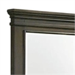 Revy Dresser Mirror-43 Inch Gray Rubberwood Frame-Crown Molding