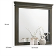 Revy Dresser Mirror-43 Inch Gray Rubberwood Frame-Crown Molding