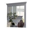 Lile Dresser Mirror w Crown Molding Frame-42 Inch Gray Solid Wood