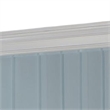 Lile Dresser Mirror w Crown Molding Frame-42 Inch White Solid Wood