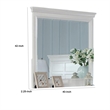 Lile Dresser Mirror w Crown Molding Frame-42 Inch White Solid Wood