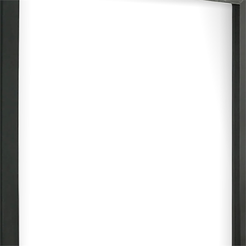 Lati Dresser Mirror-Beveled Glass-Black Wood-40 Inch Square