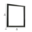 Lati Dresser Mirror-Beveled Glass-Black Wood-40 Inch Square
