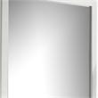 Dyl Dresser Mirror-Bevel Glass-White Wood Frame-40 Inch Square