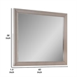 Nitz Dresser Mirror-Beveled Glass-White Solid Wood Frame-36x40