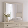 Nitz Dresser Mirror-Beveled Glass-White Solid Wood Frame-36x40