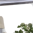 Reno Dresser Mirror-White LED Lights-46 Inch Gray Solid Wood Frame