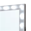 Fery Dresser Mirror w Light Bulbs-USB and Power-Glam Silver 44 Inch