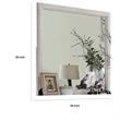Varos Dresser Mirror-White Solid Wood-38 Inch Stylish Square Frame