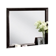 Simo Dresser Vanity Mirror-40 Inch Modern Black Solid Wood Frame