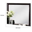Simo Dresser Vanity Mirror-40 Inch Modern Black Solid Wood Frame