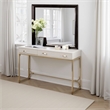 Simo Dresser Vanity Mirror-40 Inch Modern Black Solid Wood Frame