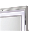 Lin Dresser Mirror with LED Lights-47 Inch White Solid Wood Frame
