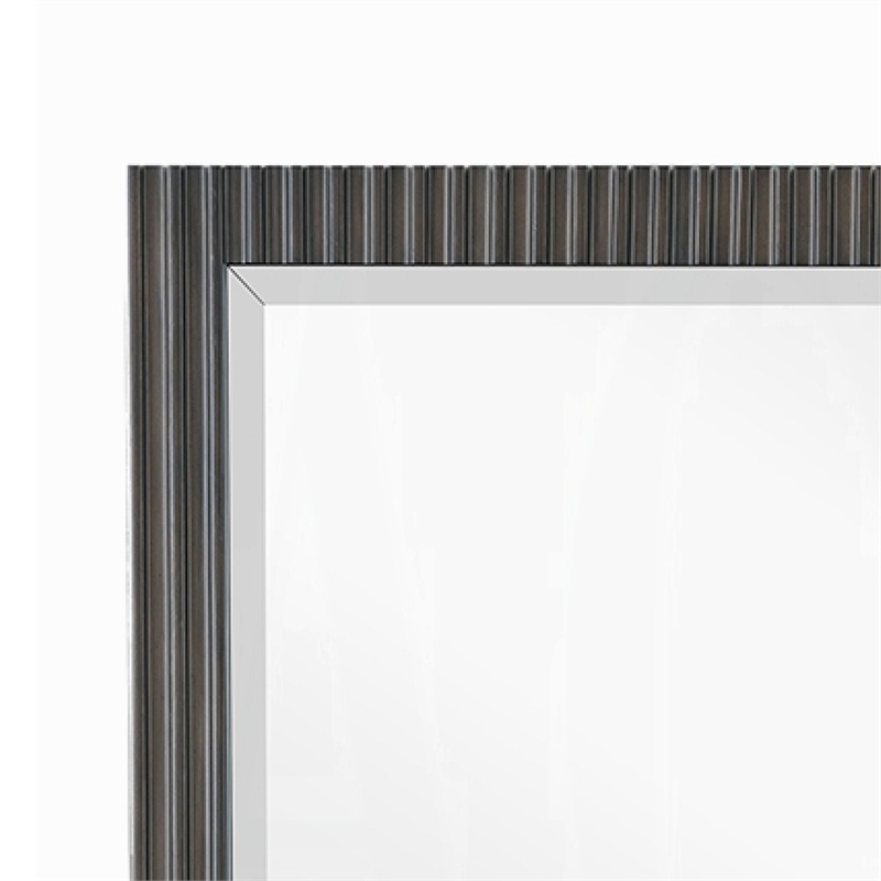 Jeh Dresser Mirror-Espresso Brown Wood-Sleek Rectangular Frame 36x42
