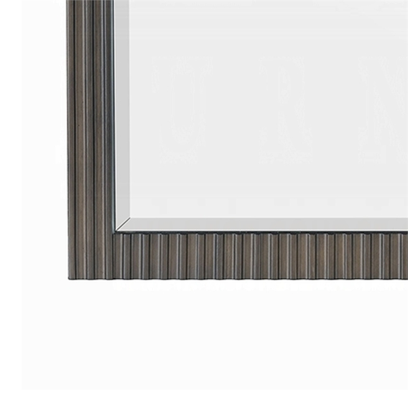 Jeh Dresser Mirror-Espresso Brown Wood-Sleek Rectangular Frame 36x42