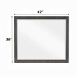 Jeh Dresser Mirror-Espresso Brown Wood-Sleek Rectangular Frame 36x42
