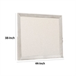 Diaz Dresser Mirror with Beveled Design-Light Gray Wood Frame 38x44