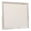 Diaz Dresser Mirror with Beveled Design-Light Gray Wood Frame 38x44