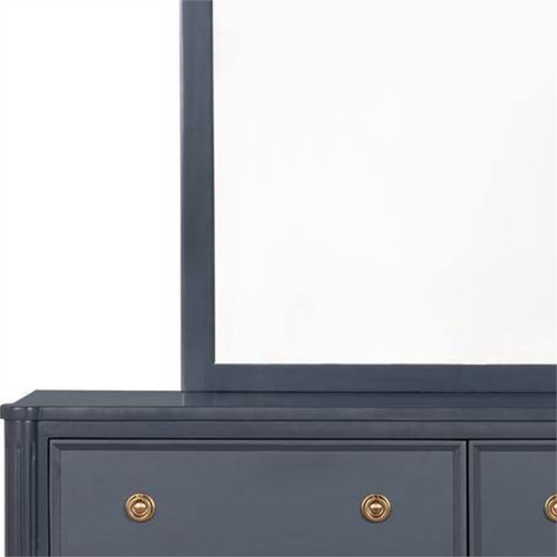Alta Dresser Mirror-Subtle French Design-Blue Solid Wood-40 Inch