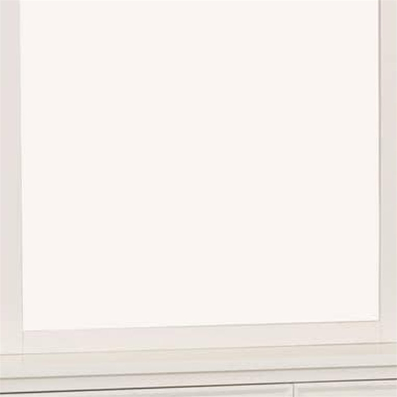 Alta Dresser Mirror-Classic French Design-White Solid Wood-40 Inch